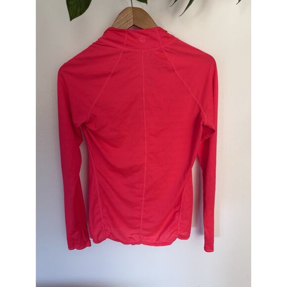 Athleta Neon Pink/Coral Jacket Woman’s Size Small Quarter Zip Up - Picture 4 of 7
